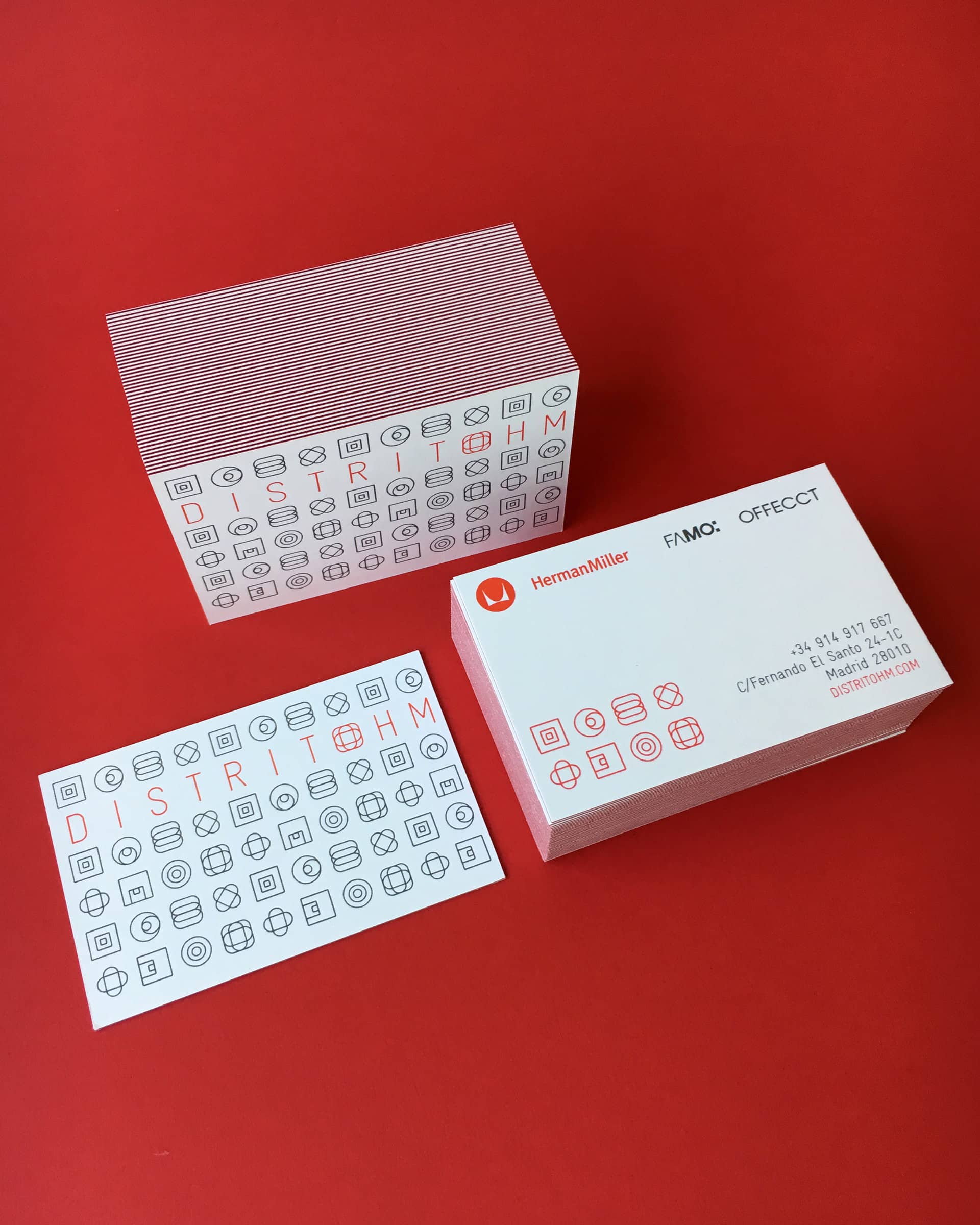 Distrito HM double-sided business cards design