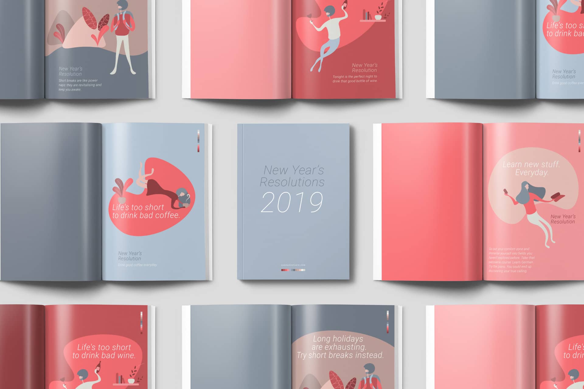 New Years Resolutions illustrations